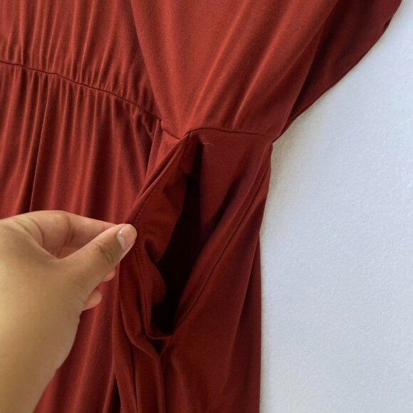 Torrid Super Soft Burnt Orange Babydoll Knee T-Shirt Dress Size 2 Fall Autumn - Picture 4 of 7